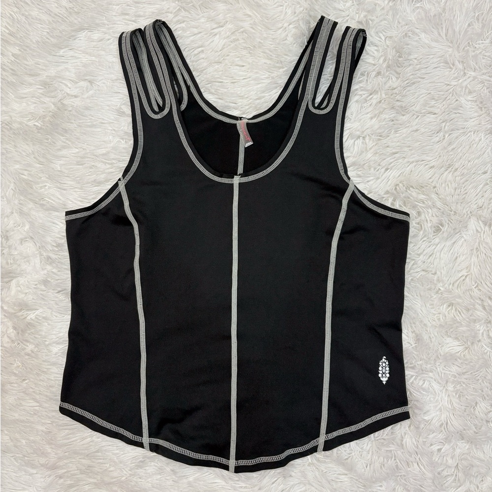 Women's Black and Gray Tank Top